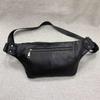 Мужская поясная сумка Source Leather Fanny Pack, черная, первый слой, поясная сумка из коровьей кожи, A5, большая емкость