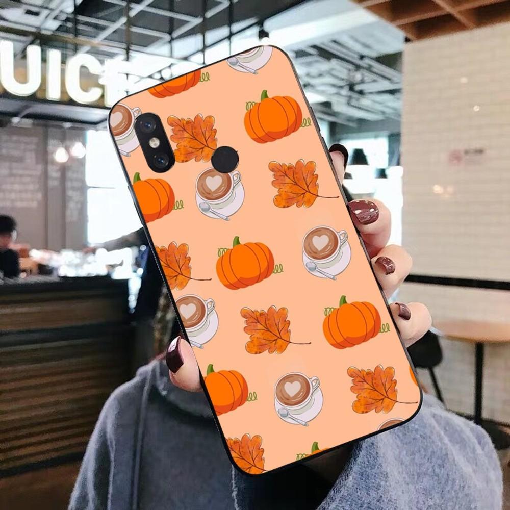 Autumn Pumpkin Leaf Halloween Phone Case For Xiaomi Mi 5X 8 9 10 11 12 Lite Pro 10T PocoX3pro PocoM3 Note 10 Pro Lite