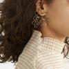 Alloy Face Trendy Earrings Fashionable Geometric Design Street Style Jewelry