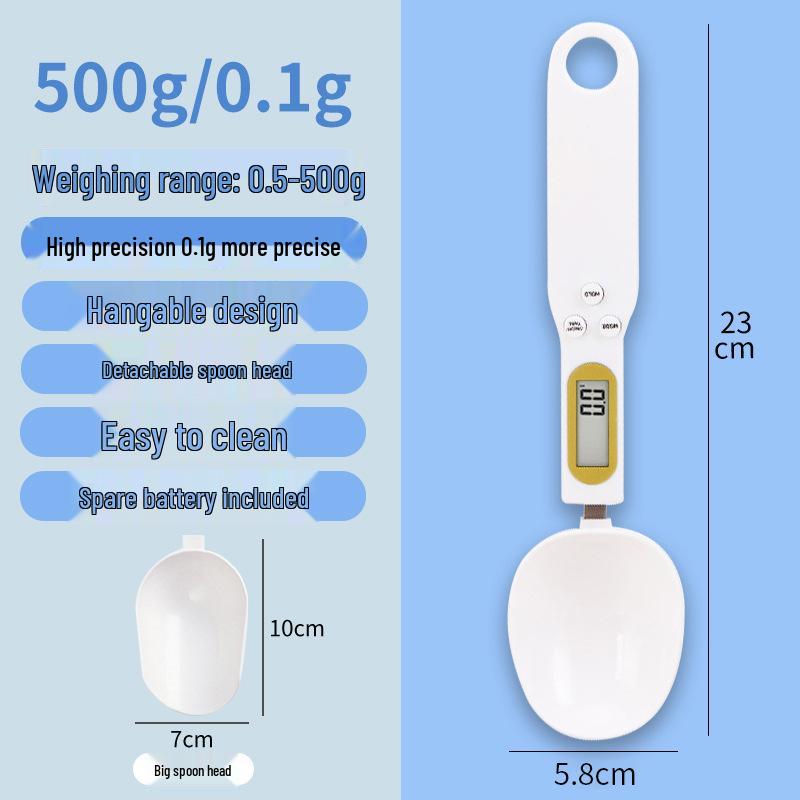 Мини-весы-ложка с USB-зарядкой, 0,1 г - Идеально для детского питания, корма для кошек и собак и выпечки