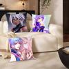 Kingdom Hearts Anime Aqua Pillow Case Fashion Square Pillowcase Bedroom Sofa Room Ins Decoration Leisure