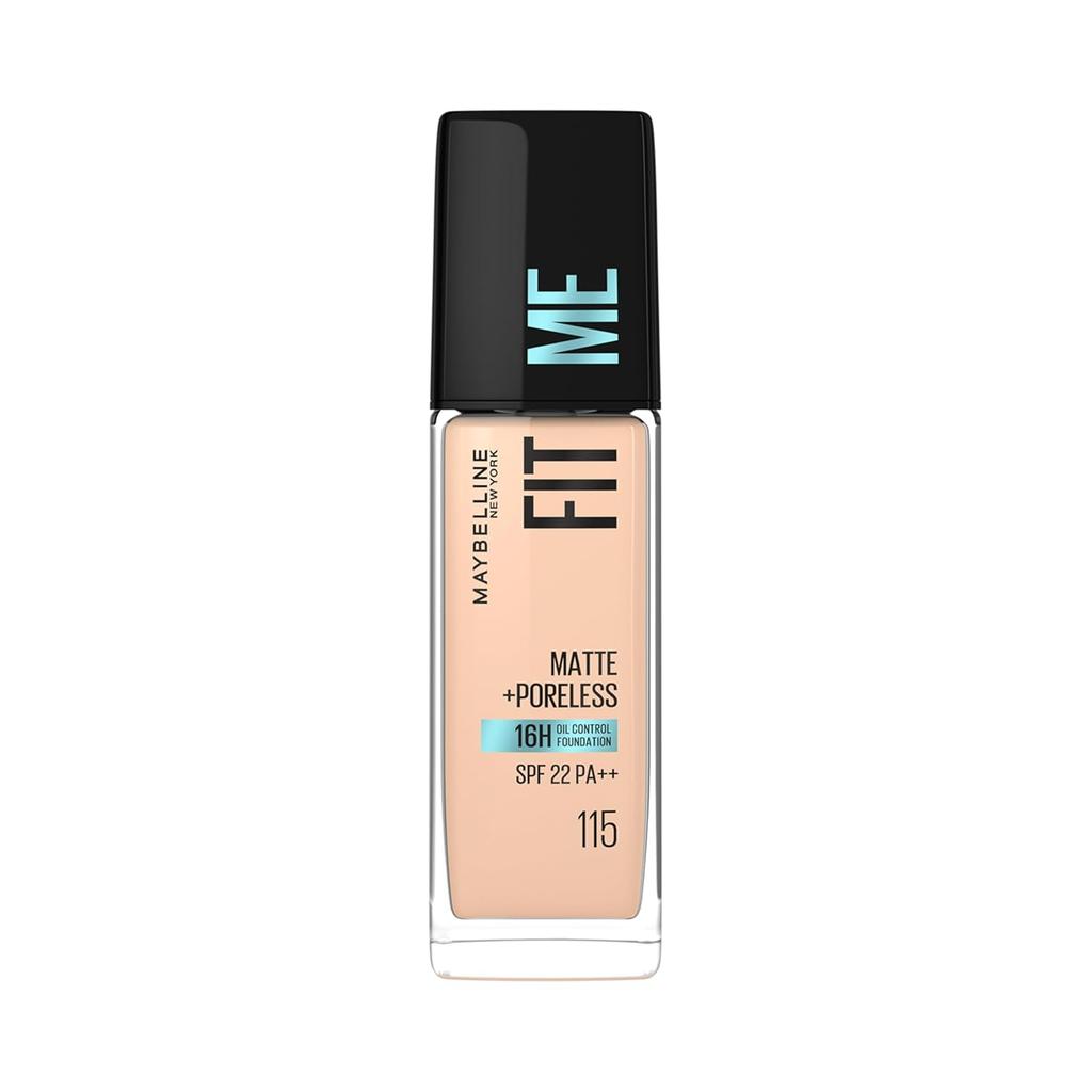 Maybelline Тональный крем для лица Maybelline Fit Me Matte Poreless 115 Слоновая кость 30 мл SPF 22 Матирующий Легкий Стойкий Натуральный финиш