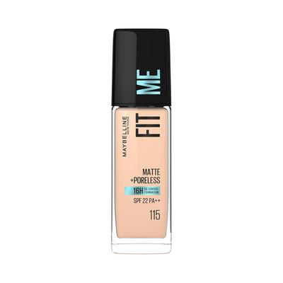 Тональный крем для лица Maybelline Fit Me Matte Poreless 115 Слоновая кость 30 мл SPF 22 Матирующий Легкий Стойкий Натуральный финиш