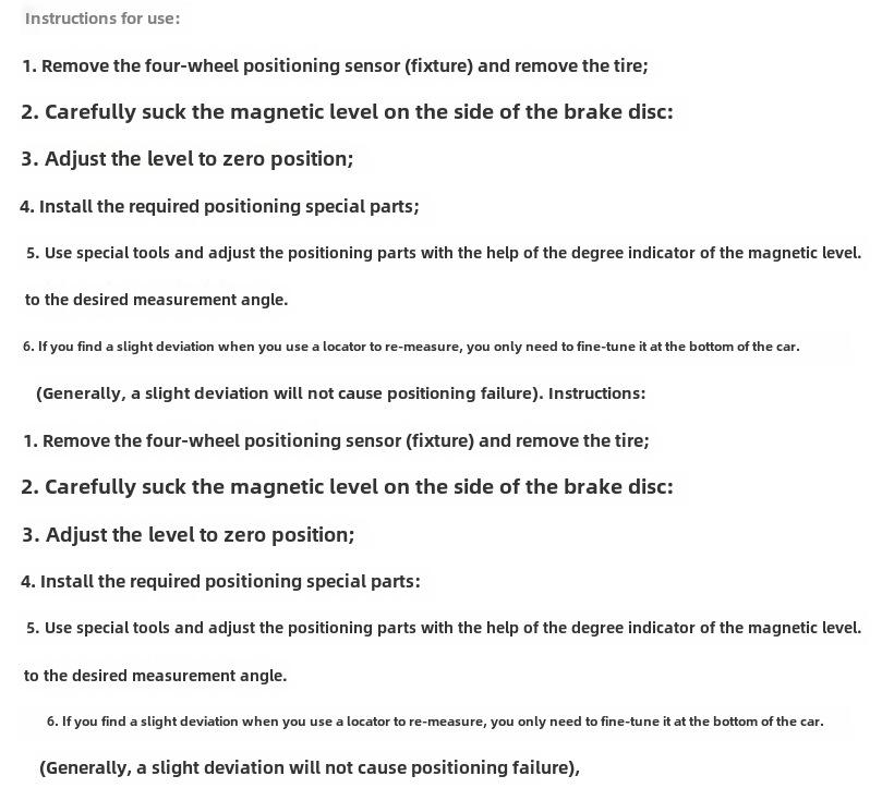 Magnetic Camber Adjustment Tool: Four-Wheel Alignment Gauge