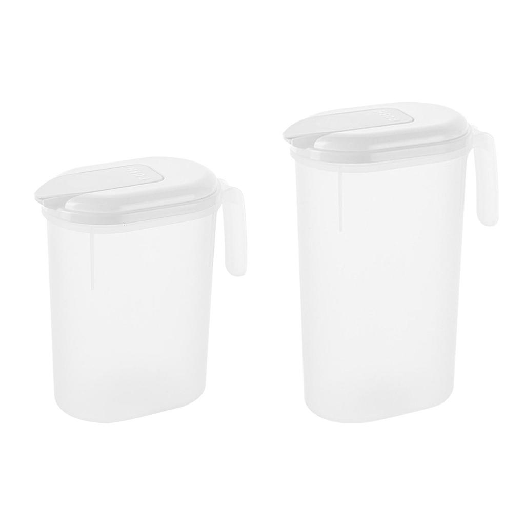 Plastic Pitcher with Lid Portable Clear Multipurpose Refrigerator Cold Water Kettle for Iced Tea Beverage Juice Milk Household
