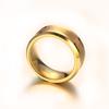 Ikuinen Real Tungsten Rings for Men Jewelry Gold Color Male Wedding Gift US Size 7 8 9 10 11 12