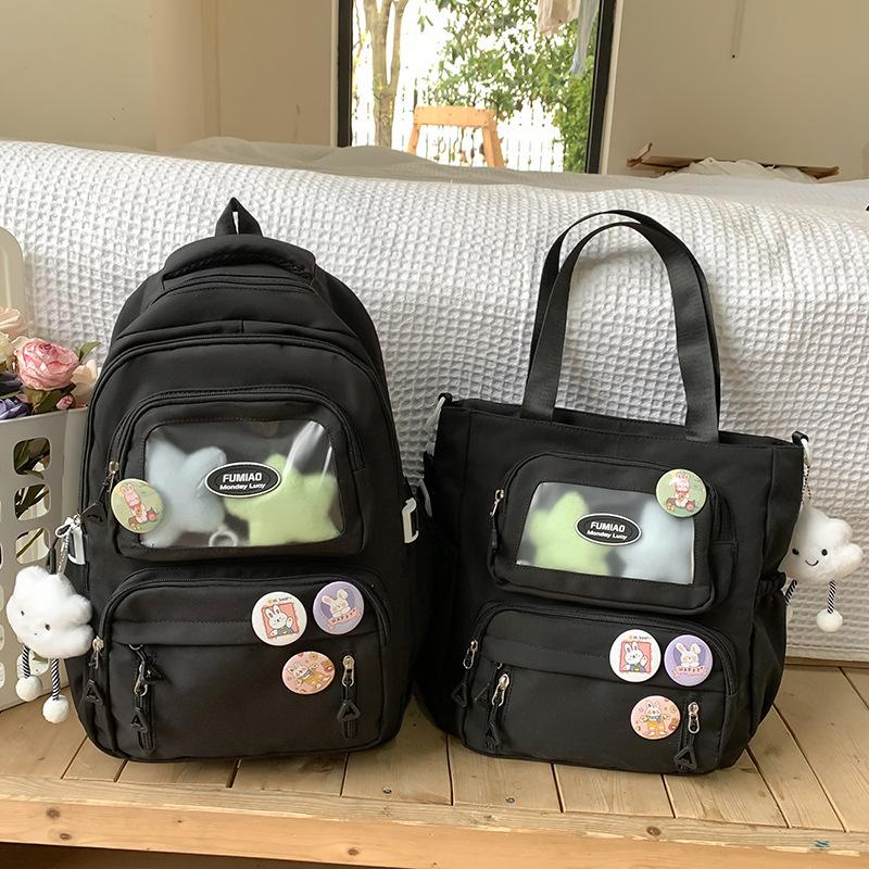 School Bag Children's Elementary School Students Girls Junior High School Students High School Two-piece Set Backpack
