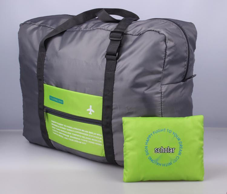 Бархатная ракушка Корейская ткань Оксфорд Складная дорожная сумка - Большая вместимость Сумка для хранения на тележке