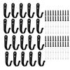 10/15/20Pcs Metal Wall Hooks with Screws Heavy Duty Multi-functional Home Office Bathroom Clothes Hat Scarf Towel Bag Keys Umbrella Bag Hanger
