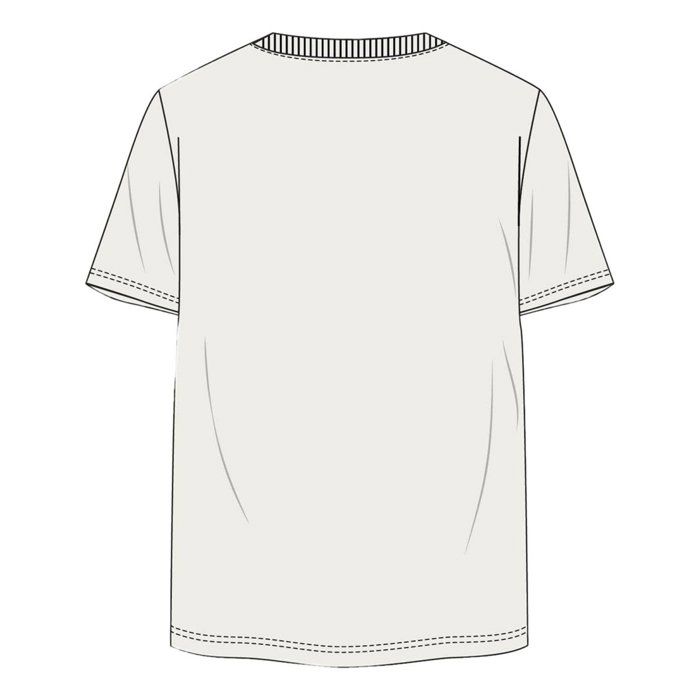 T-shirt en coton écru imprimé son goku coupe droite col rond