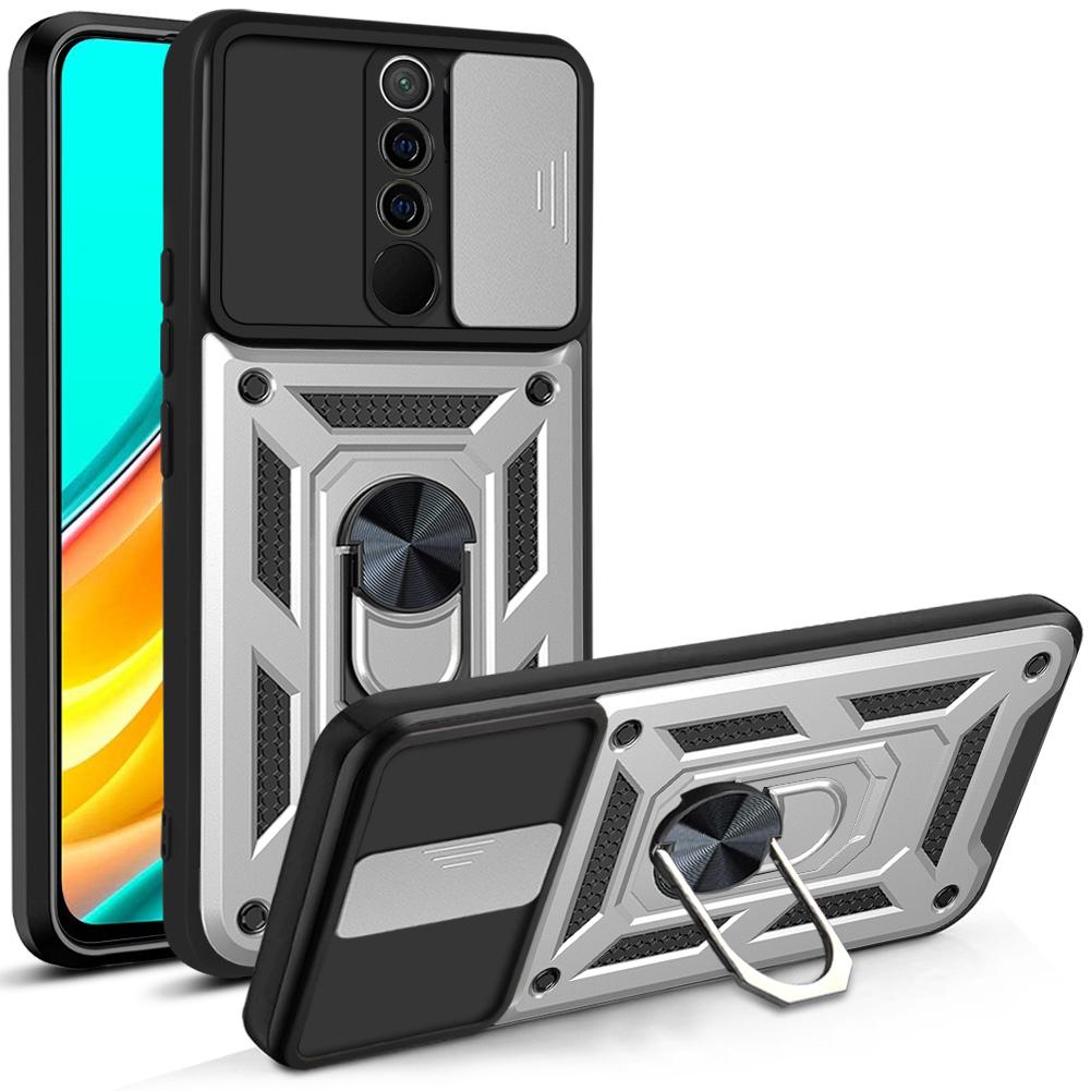Бронированный противоударный чехол для Xiaomi Redmi 9 Redmi9, защитный чехол для объектива камеры телефона, магнитный автомобильный держатель, чехол с кольцом