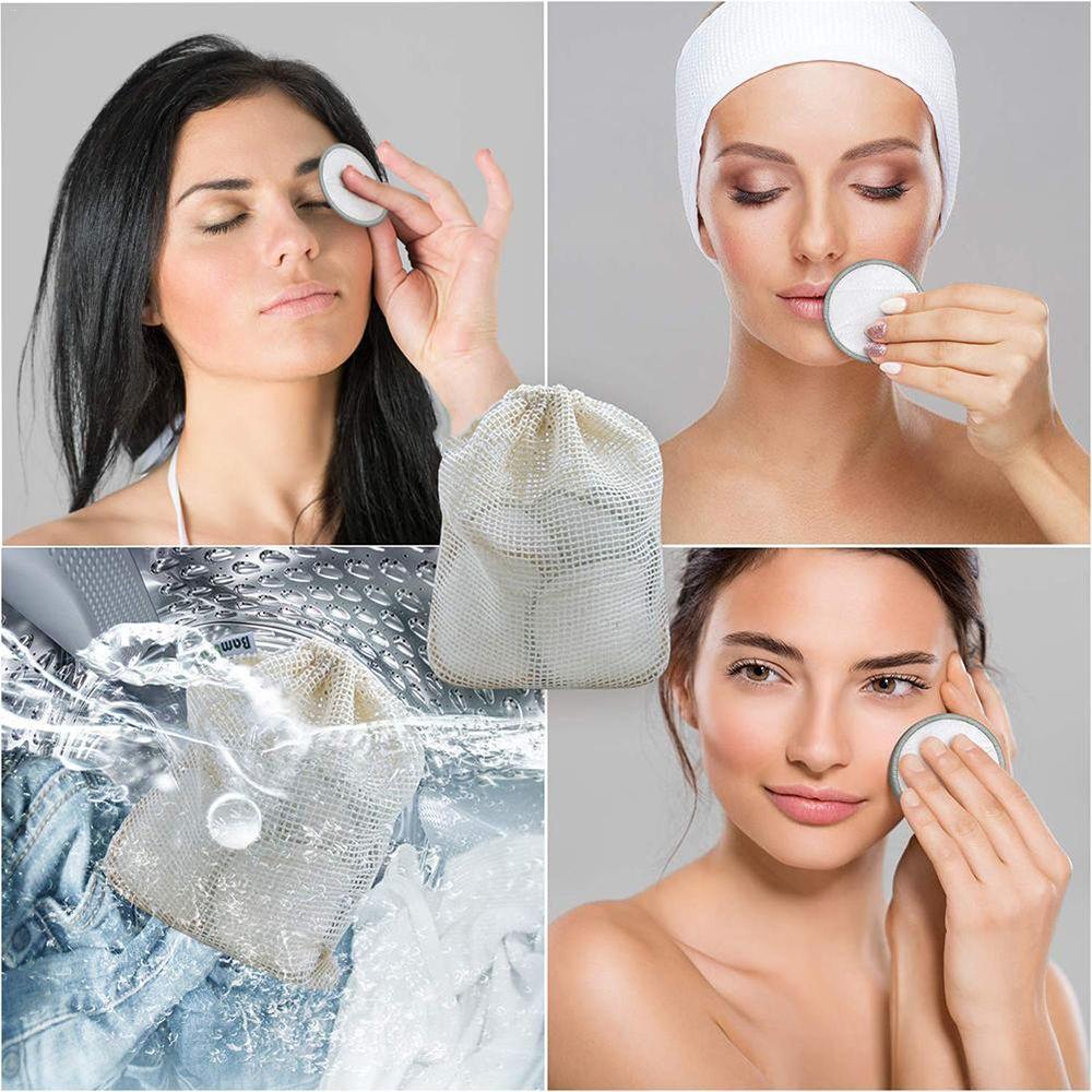 Washable Face Wipes Reusable Nursing Breast pad Makeup Remover Pad Facial Cleansing Pad Cotton