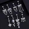 Simple Belly Button Rings Stainless Steel Butterfly Navel Piercing Barbell For Women  Belly Ring Sexy Body Jewelry