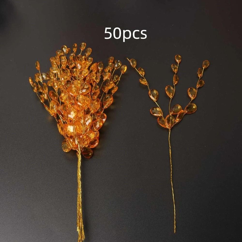 50 шт. Декор для поделок Хрустальные бутоны Ветки Свадебная Вечеринка Свадебная Тиара Искусственный Букет Для Дома Сделай Сам Хрустальный Цветок Капля Воды