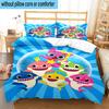 3PCS Cartoon Shark Dance Party 3pcs Bedding,Including 3PCS Duvet Cover And 2pcs Pillowcases Perfect for Christmas,Ideal for Bedroom, Dormitory