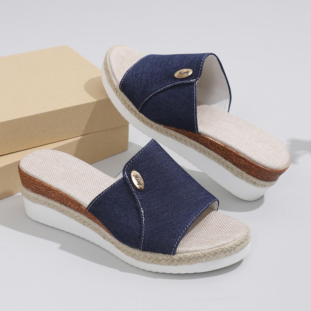 Wedges Slippers Women Summer Platform Shoes Women High Heels Beach Slippers Fashion Outdoor Ladies Slides Zapatos De Mujer