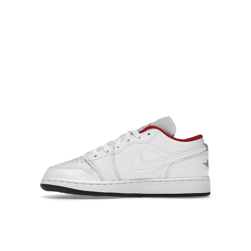 Детские кроссовки Air Jordan 1 Low GS White Gym Red University-Blue Black 553560-164