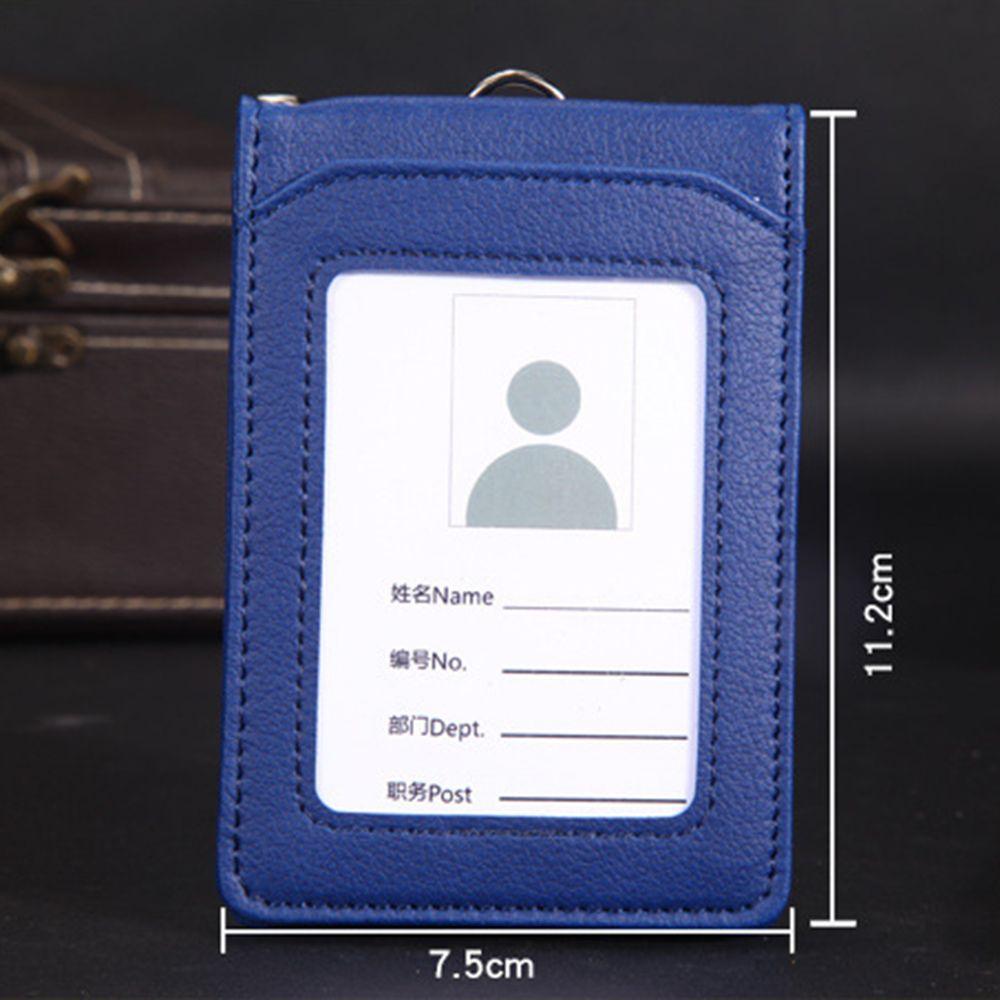 Stationery Neck Strap Card Holder with Lanyard Badge Holder ID Desk Organizer Bus Cards Cover