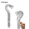 Golden Luxury Snake Handle Fashion Walking Stick for Party Decorative Walking Cane Elegant Crosier Knob Walking Stick 93cm