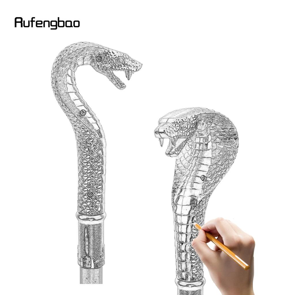 Golden Luxury Snake Handle Fashion Walking Stick for Party Decorative Walking Cane Elegant Crosier Knob Walking Stick 93cm