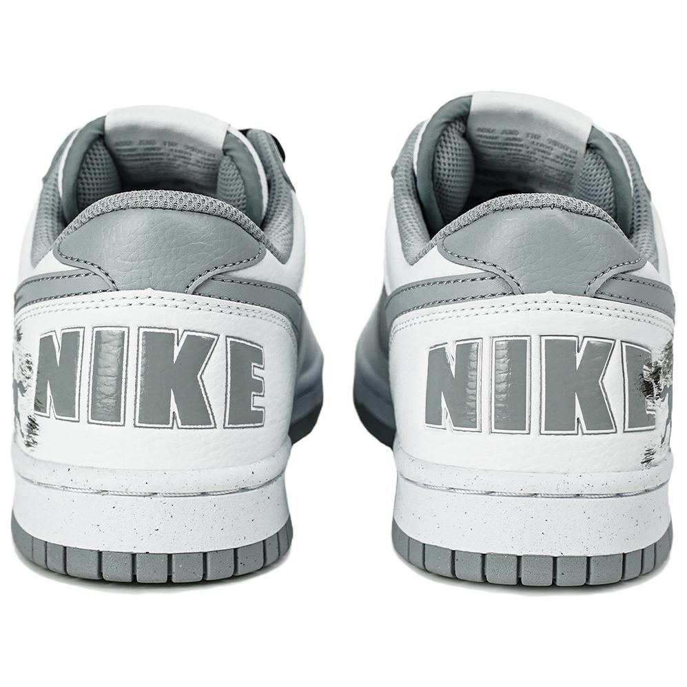 Nike Big Abrasion Resistant Breathable Low top Skateboard Shoes Men's White 355152-106(Team417-)