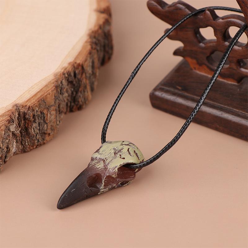 3D Готический Кулон Череп Ворона Реплика из смолы Ворон Готический Подарок Хэллоуин Кулон Череп Ворона Ювелирные изделия