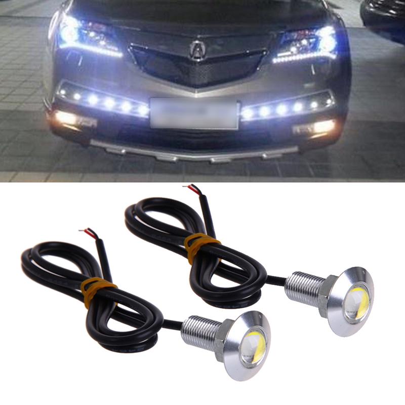 1 пара DC 12V 23mm Eagle Eye LED Daytime Running DRL Light Автомобиль Авто Лампа Белый