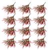 12Pcs Artificial Lavender 7 Fork Realistic Fake Plastic Flower Home Office Wedding Party Indoor Outdoor Faux Flower Bloom Plants Decoration