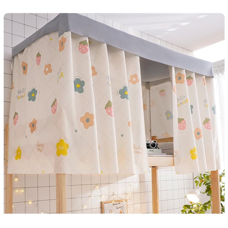 Занавеска для кровати Блэкаут Общежитие Верхняя двухъярусная кровать Двухъярусная кровать Ограждение Пылезащитная Верхняя Девушка Занавеска Спальня