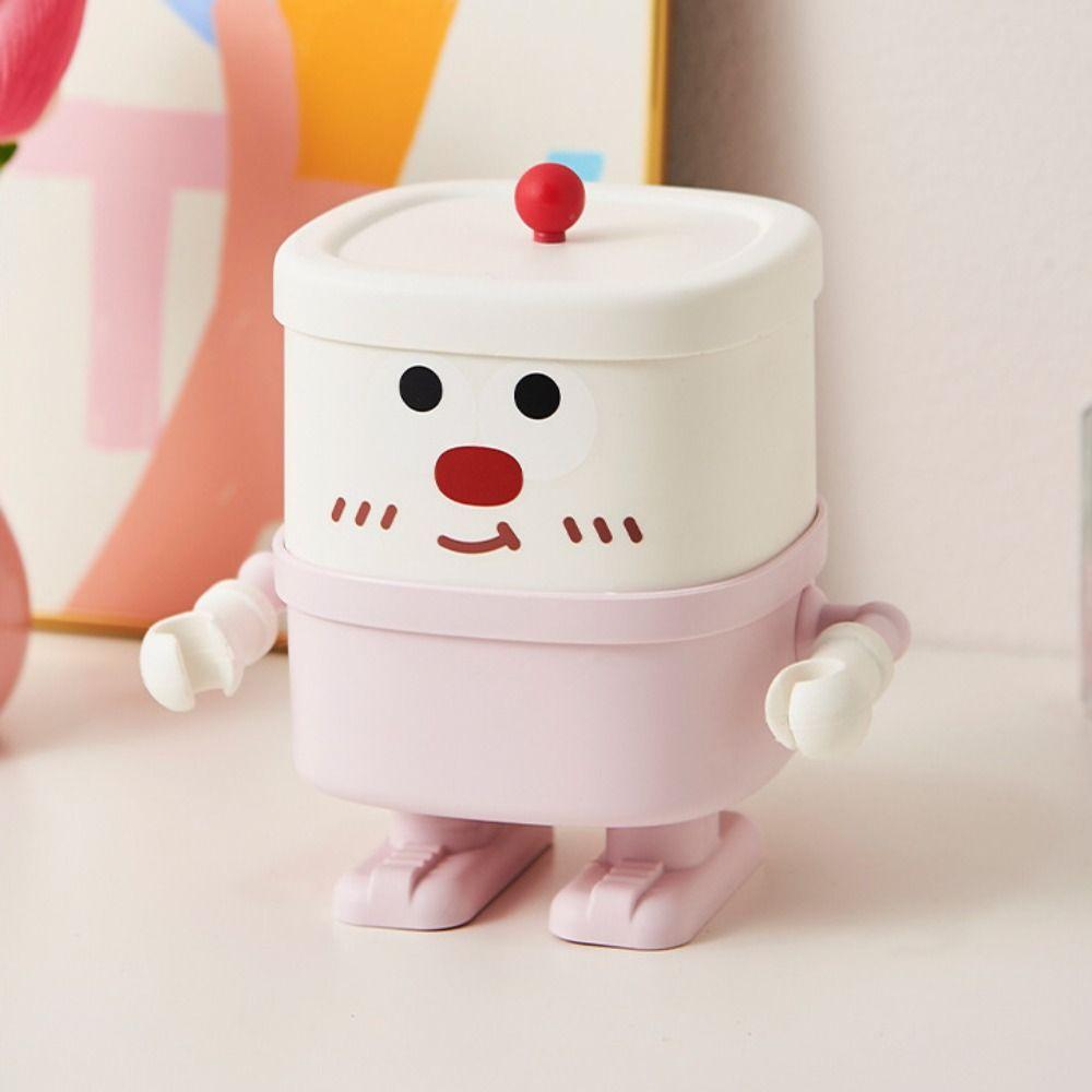 Plastic Pen Holder Cute Storage Bin Storage Container Trash Can Car