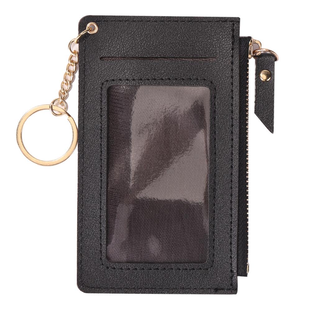 Держатель для карт из искусственной кожи на молнии, мини-простой держатель для кредитных карт, ID-карты для праздника, подарков на день рождения, женский модный кошелек