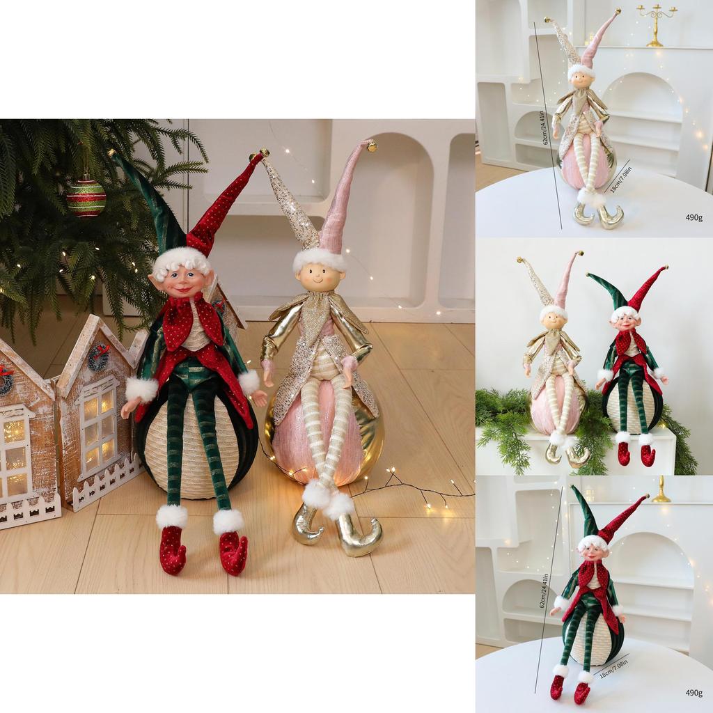 Christmas Elf Decorations Plush Fabric Holiday Ornaments For Home And Commercial Use