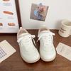 Spring ugly cute thick-soled women's double net breathable soft elastic student versatile sports little white shoes