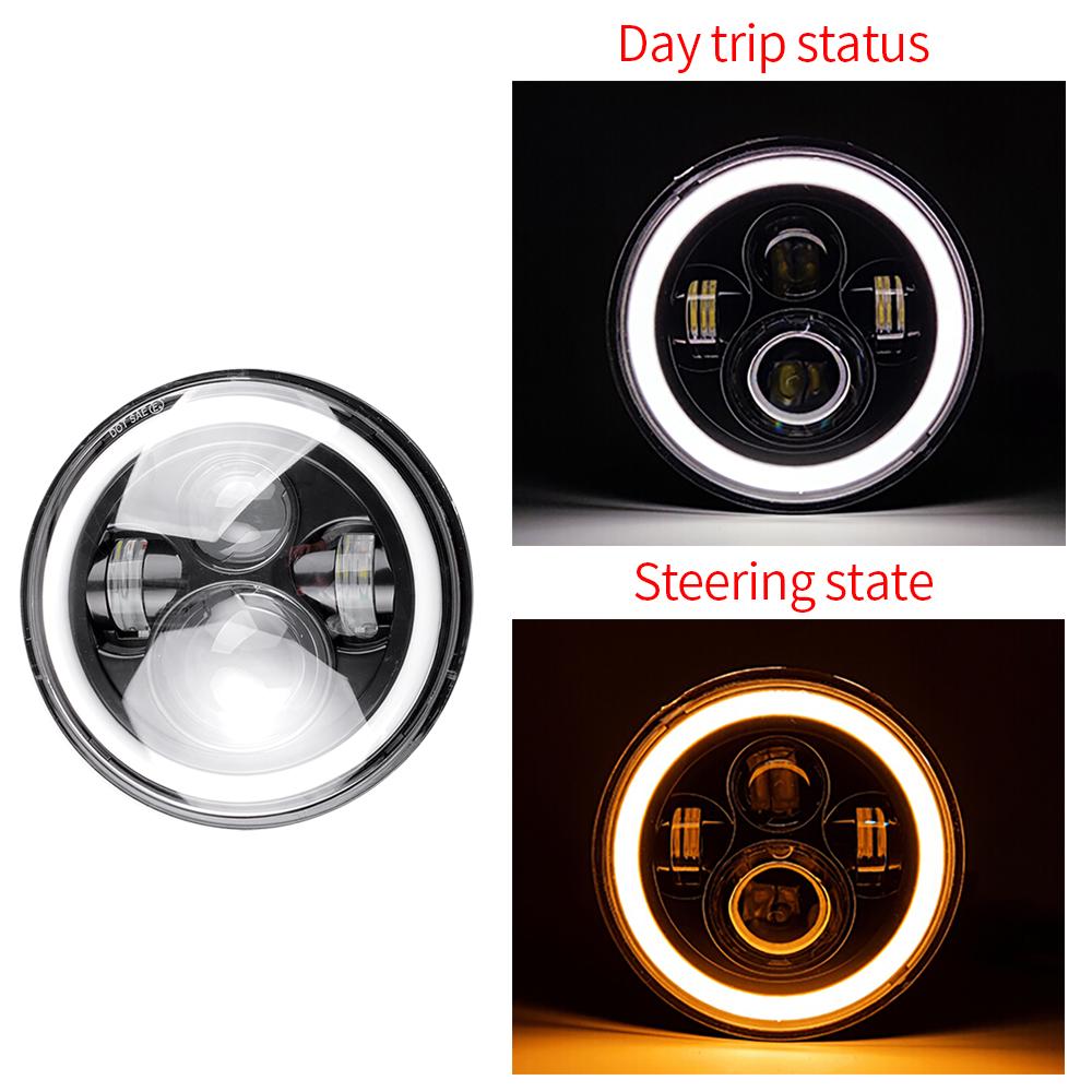 H4 7 дюймов автомобильные светодиодные фары внедорожные автомобильные светодиодные лампы H4 светодиодные фары Halo ангельские глазки для Lada Niva 4X4 UAZ Hunter автомобильные аксессуары 12 В 24 В