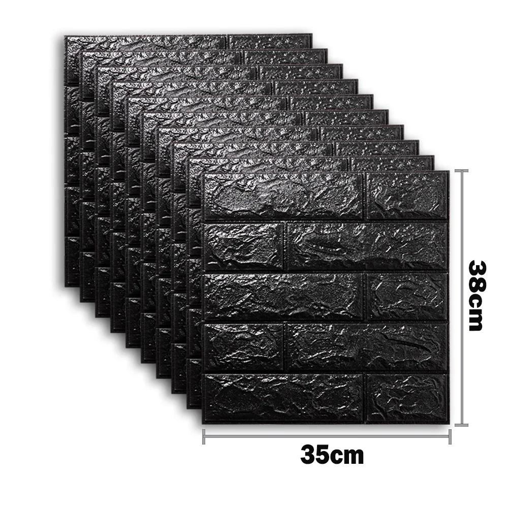 10 шт. Самоклеящийся декор 3D Пенопластовые наклейки на стену Панель Комната Водонепроницаемые отклеивающиеся Кирпичные обои для внутренней отделки