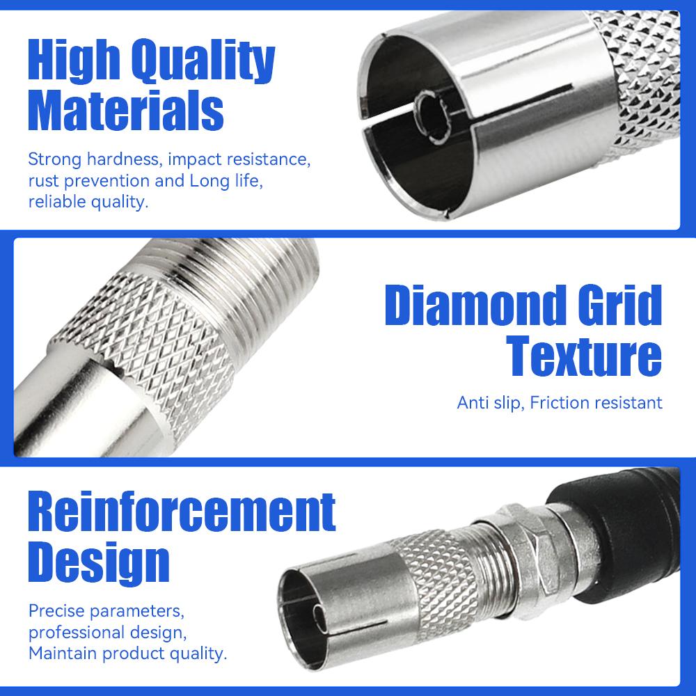 5 шт. F к ТВ Штекер/Гнездо Прямой РЧ Адаптер Разъем Коаксиальный Провод Клемма Никелированный Для Удлинителя ТВ-Антенны