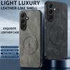 Чехол для телефона с беспроводной зарядкой для Samsung Galaxy S26 Ultra S25 Edge S24 FE S23 S22 S21 Plus Магнитные кожаные чехлы S26 Magsafe