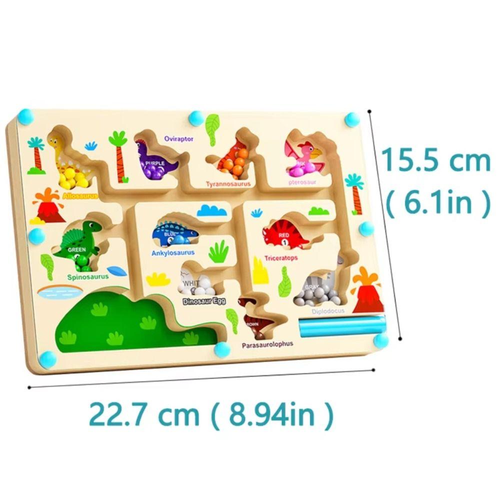 Bead Maze Color Sorting Game Wooden Magnetic Sorting Travel Board Family Parent Child