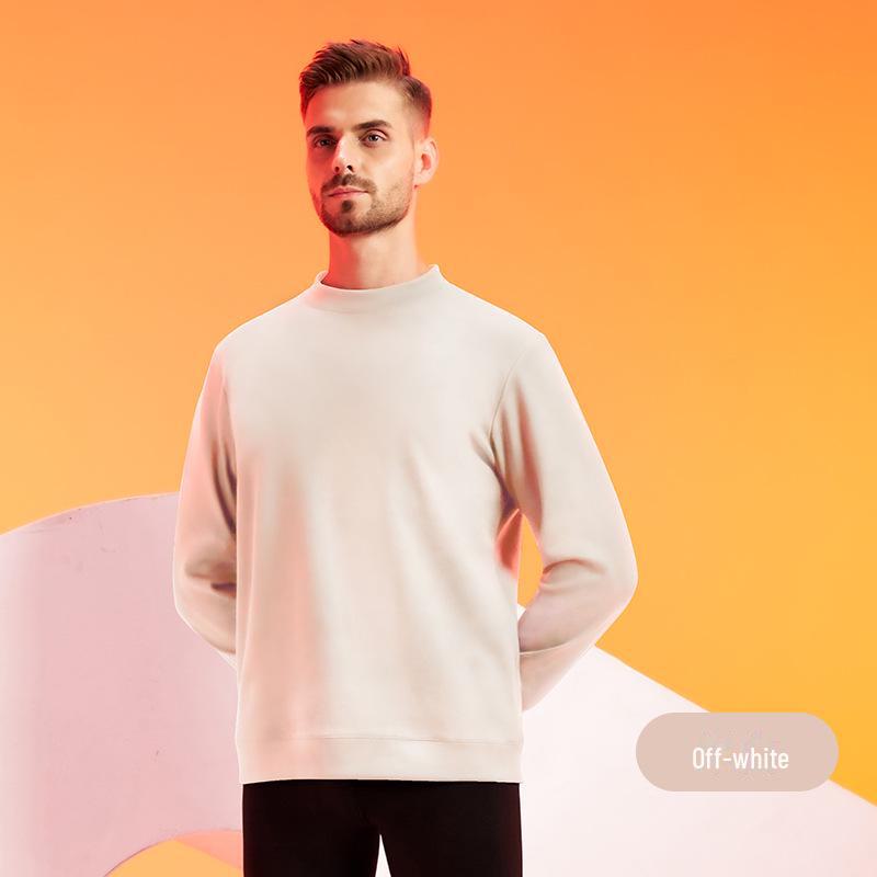 Men's Lyocell Tencel Cashmere Antibacterial Thermal Undershirt Sweater