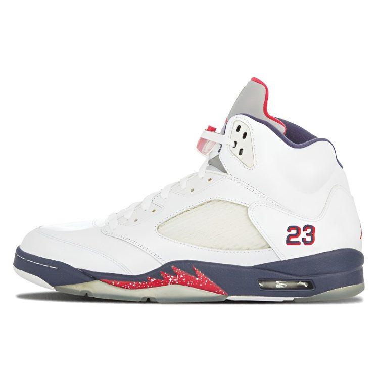 Jordan Air Jordan 5 Retro Independence Day Высокие Винтажные Баскетбольные Кроссовки Мужские Белые 136027-103