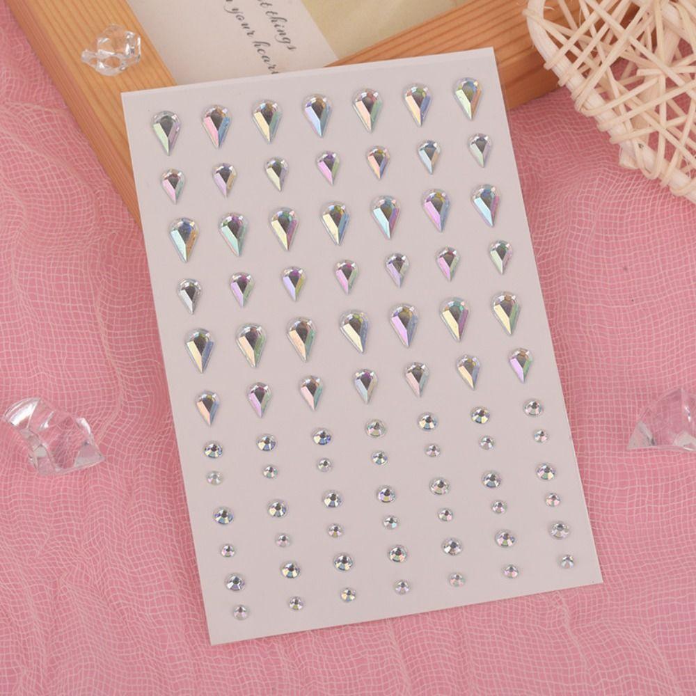 Colorful 3D Face Jewelry Stickers Mixed Eyeliner  Decals Disposable Tattoo Stickers  Party