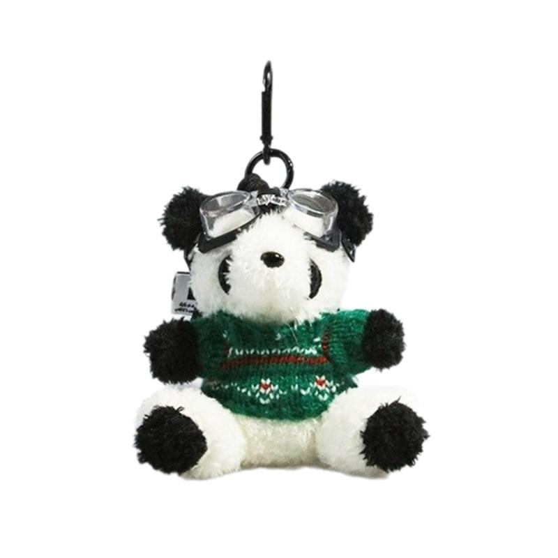 Adorable Pilot Bear Keychain Cute Flying Bear Pendant for Bags and Keys Pilot Panda Keyring Personalized Animal Decor