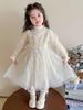Girls' Stylish Knit Wool Dress for Spring & Autumn 2025