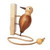Wooden Woodpecker Door Bell Easy Installation Hanging Ornament Woodpecker Door Knocker for Indoor Window Wall Kids Toy