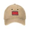 Бейсболки Домо Кун Винтажные Потертые Джинсовые Японское Аниме Кепка Snapback Унисекс Стиль Для Тренировок на Открытом Воздухе Регулируемая Посадка Кепка