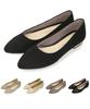 Pointed Flat Large and Small Easy To Walk Fatigue Comfortable for Business and Black Cm [Oriental Traffic] Pumps, Toe, Heel, Sizes, In, Resistant,