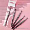 Individually Packaged Stainless Steel Slant Tip Eyebrow Tweezers and Scissors Set
