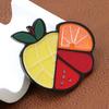 Брошь ручной работы из акрилового листа, соединенного встык, оранжевый арбузный фрукт