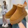 Winter Boots Women New Rubber Thick Sole Ankle Boots for Outdoor Elevated Comfort Warm Walking Cotton Shoes Fashion Snow Boots