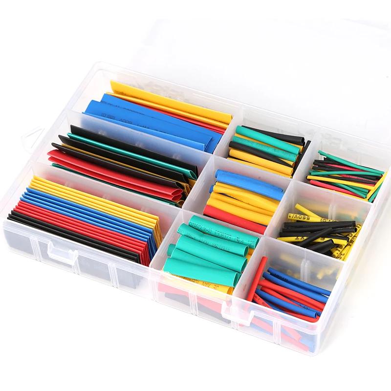 Heat Shrink Tube Kit Insulation Sleeving and Waterproof Solder Ring Terminal Insulated Butt Splices Wire Connectors Assorted Set
